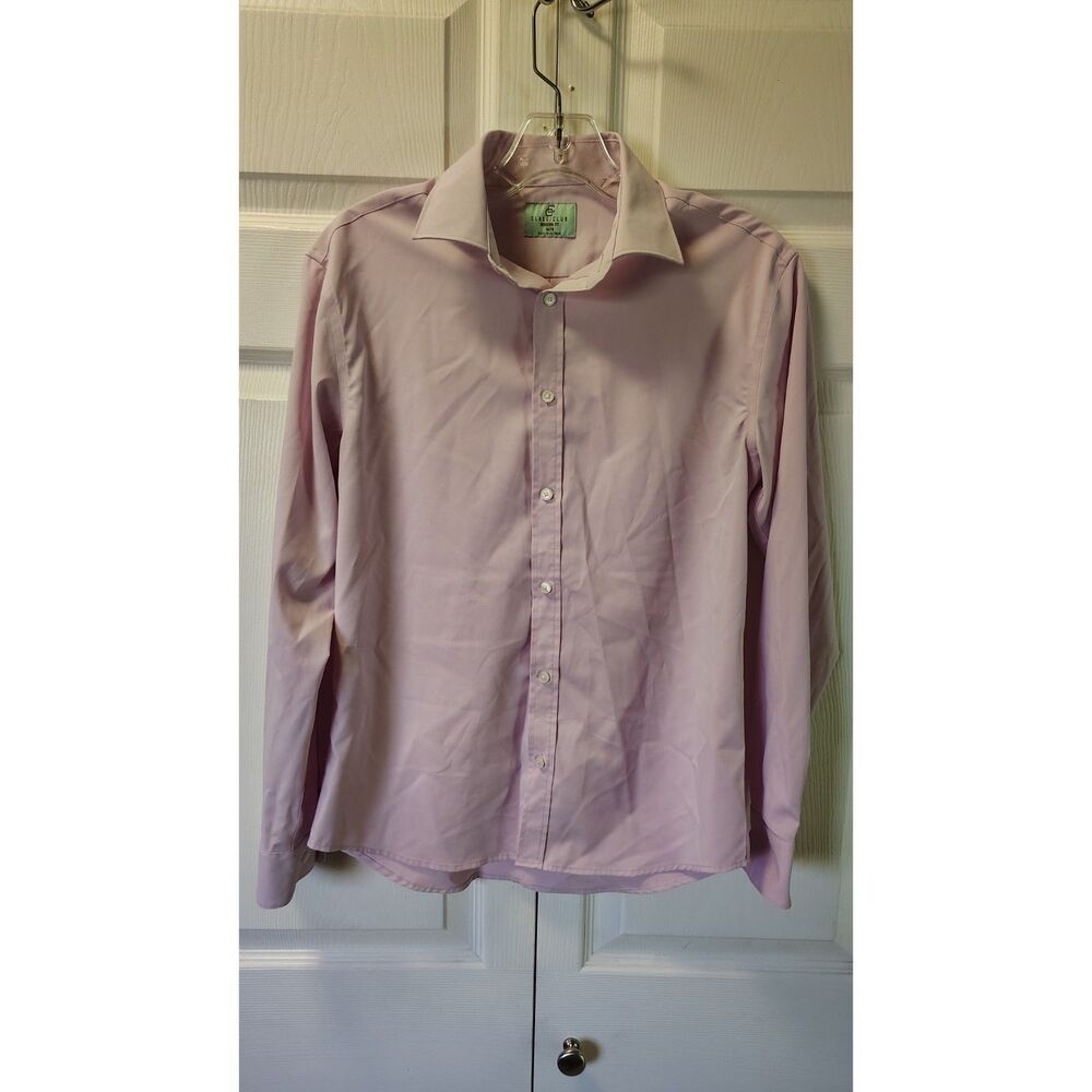 Class Club Size 14/16 Lavender Long Sleeve Button Down Dress Shirt Modern Fit